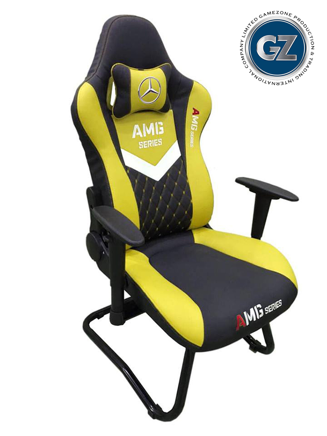 Cyber game phong cách nổi bật với ghế AMG màu vàng đen độc lạ