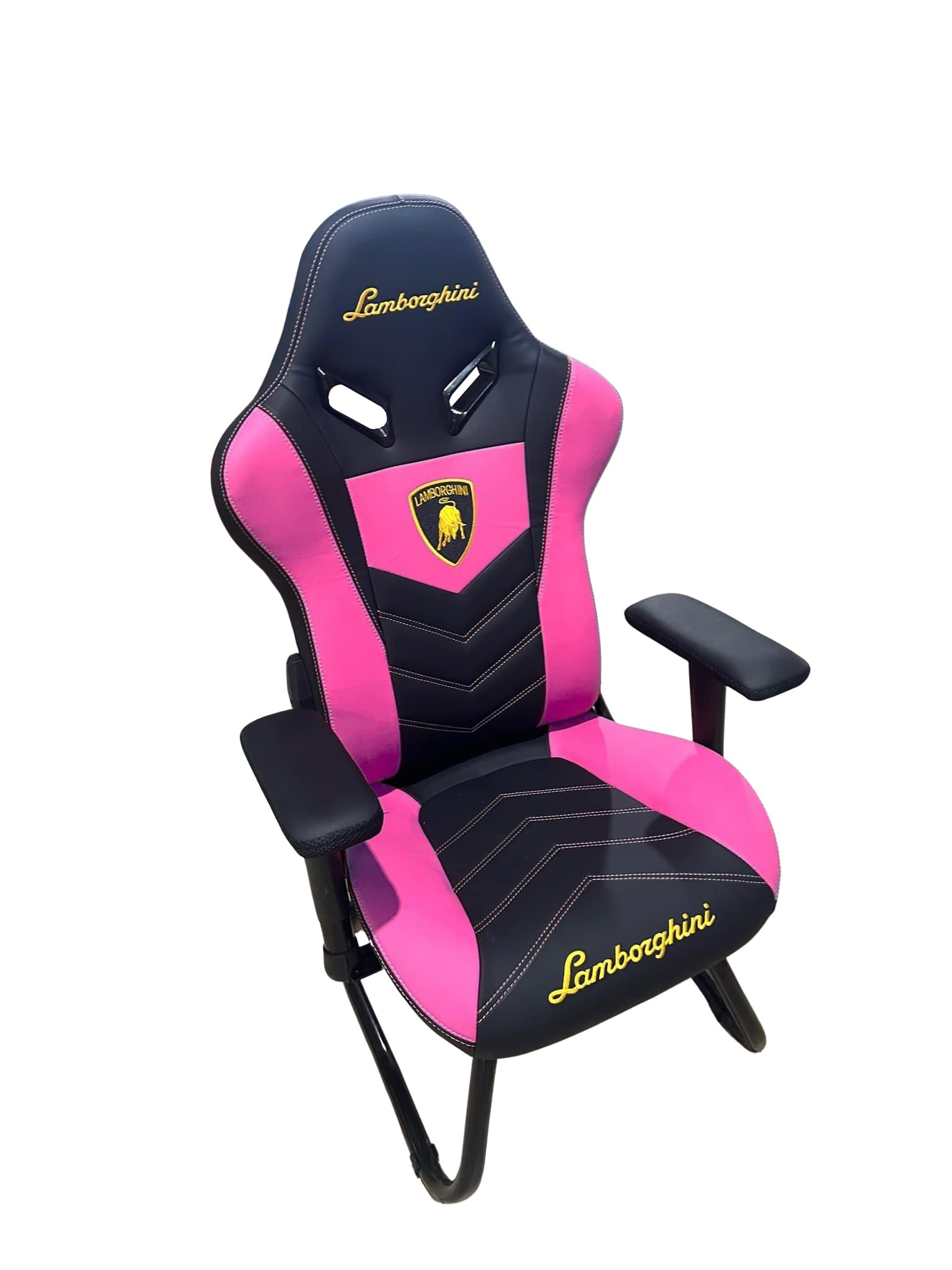 Ghế Lamborghini Siêu Sang chân quỳ - màu đen hồng